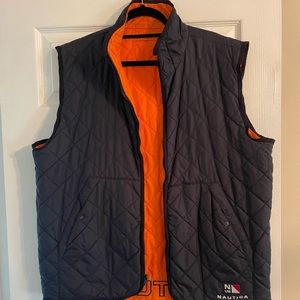 Nautica mens reversible puffer vest